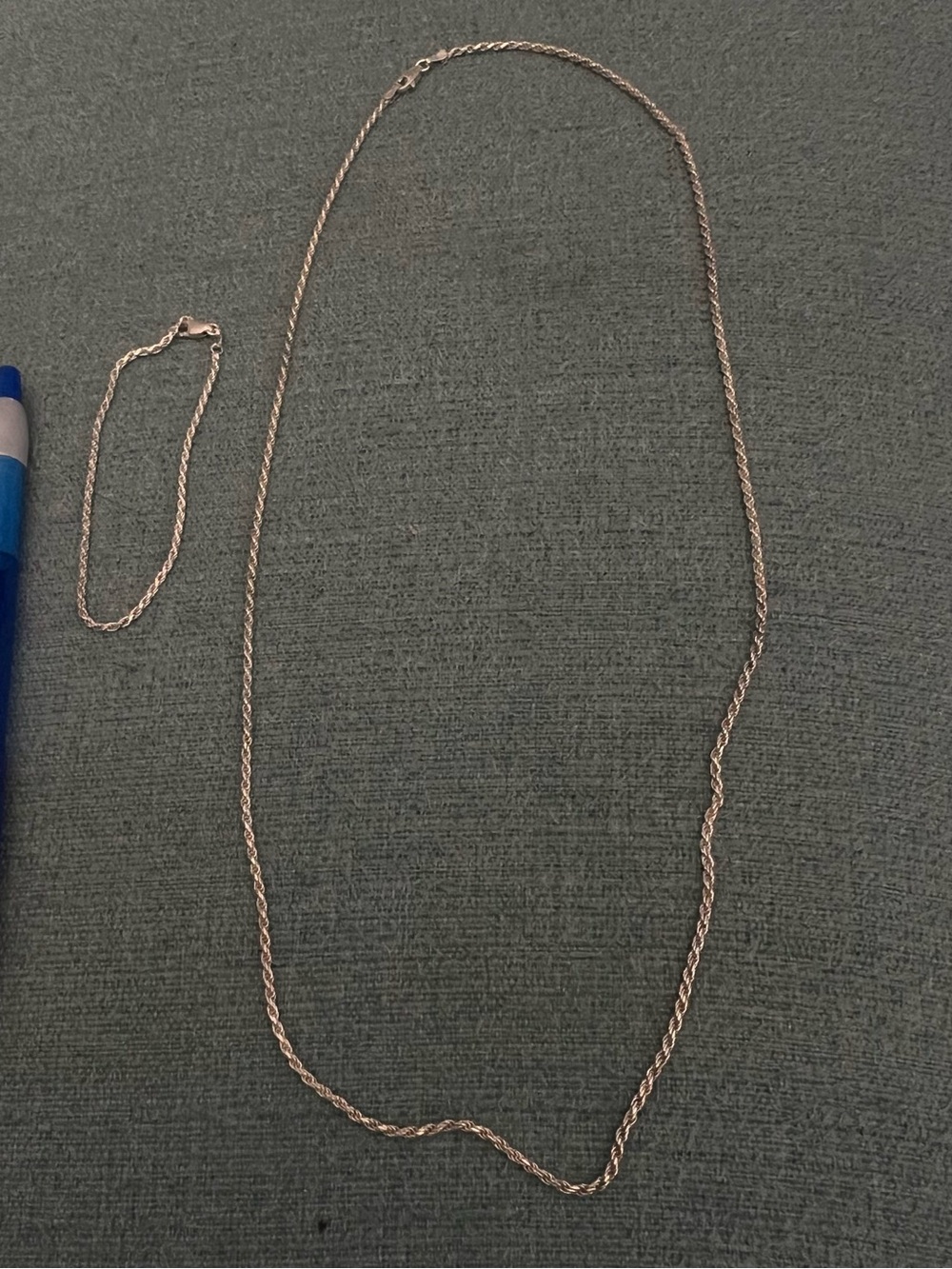 Sterling silver necklace and bracelet - Picture 2 of 6